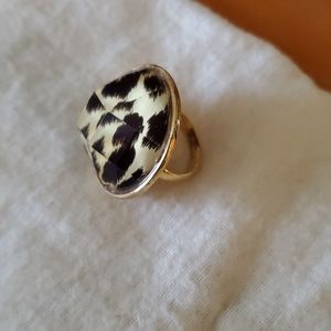 Kate Spade Animal print statement ring